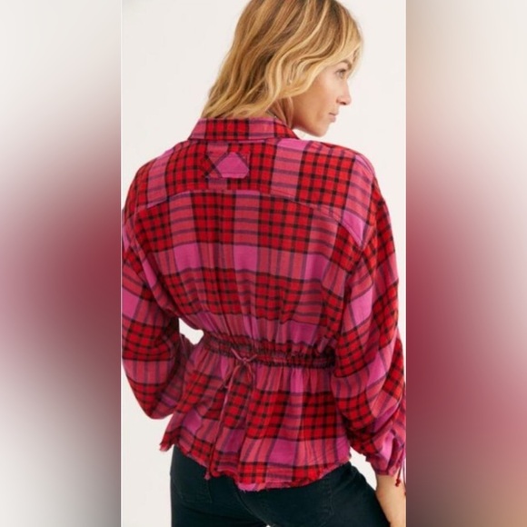 Free People| ‘Pacific Dawn’ Flannel Top - Picture 3 of 8